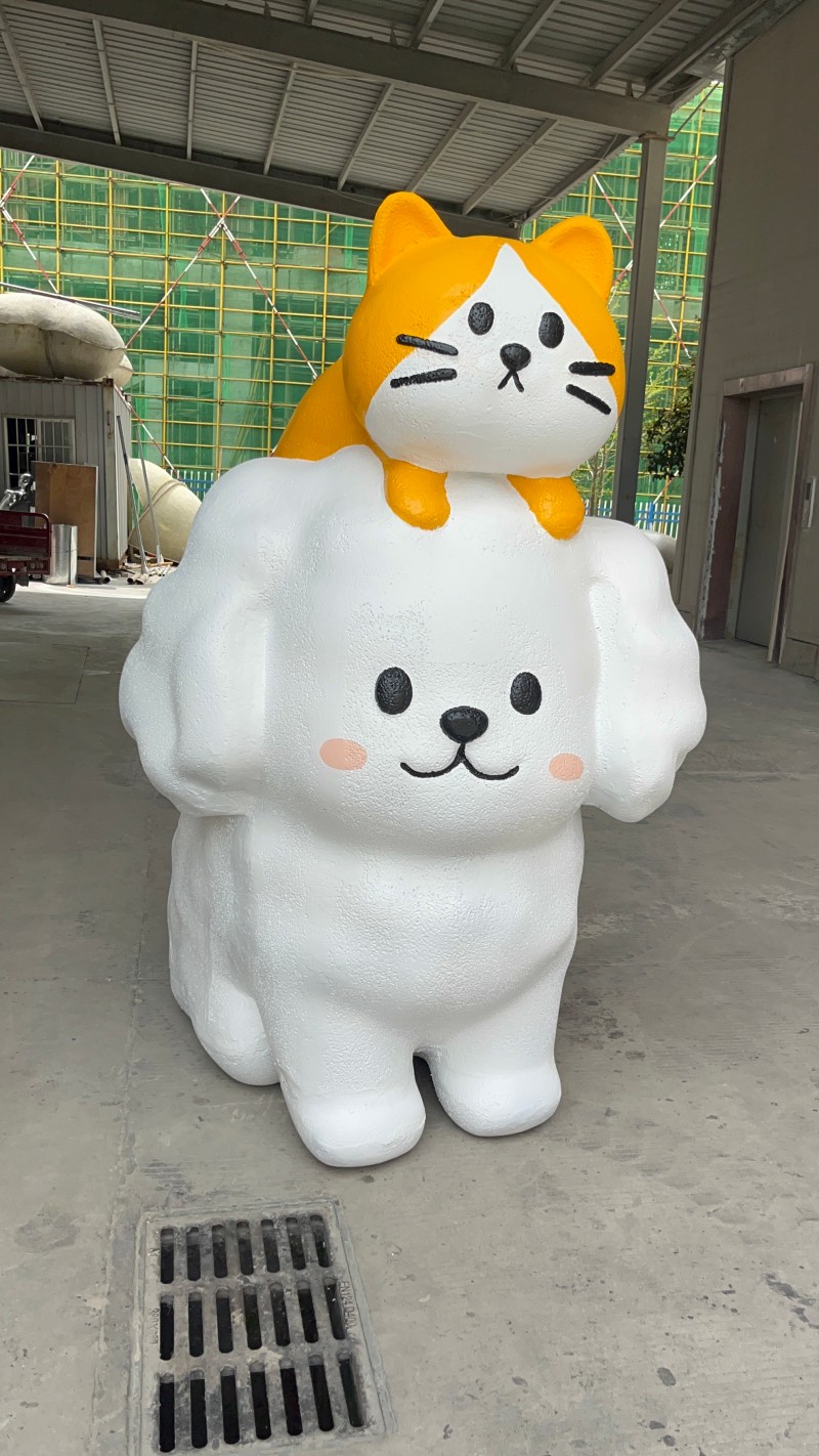 泡沫小猫小狗雕塑