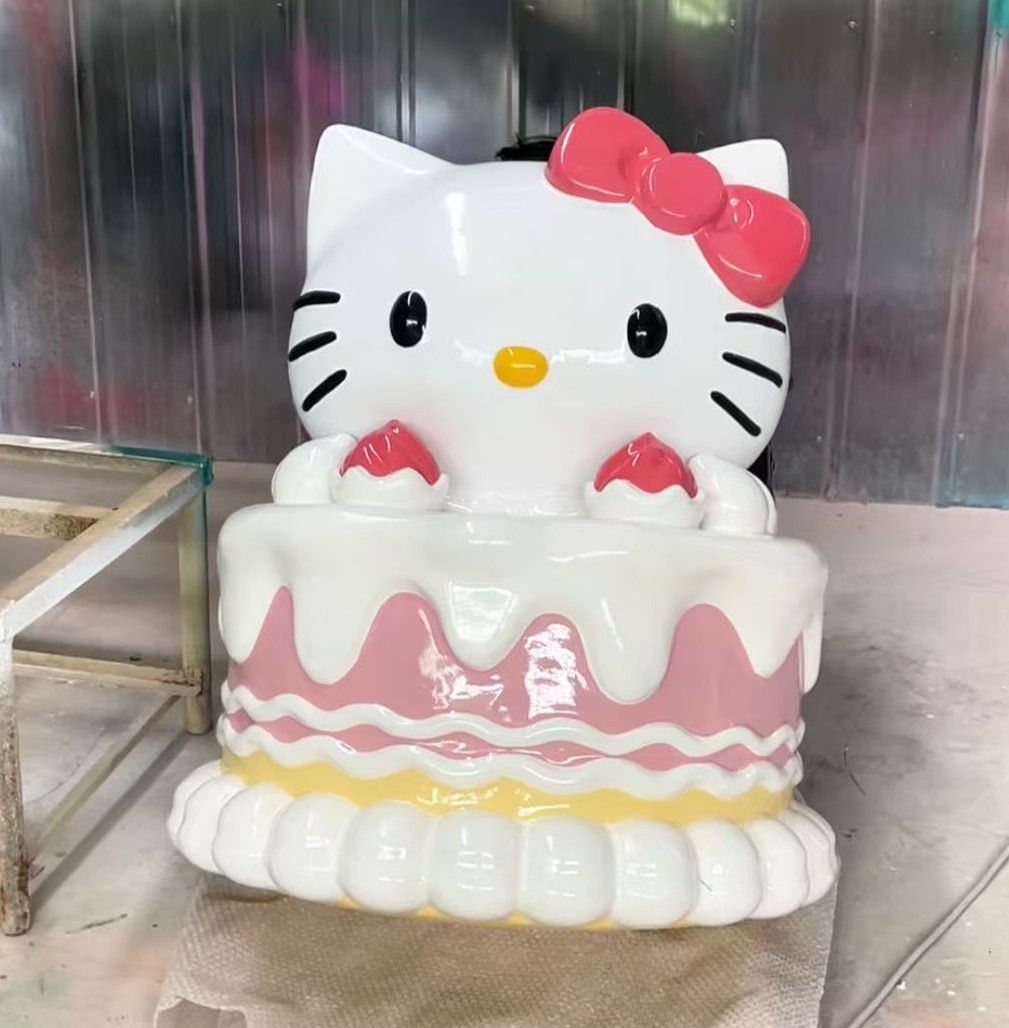 蛋糕店kitty蛋糕门头雕塑