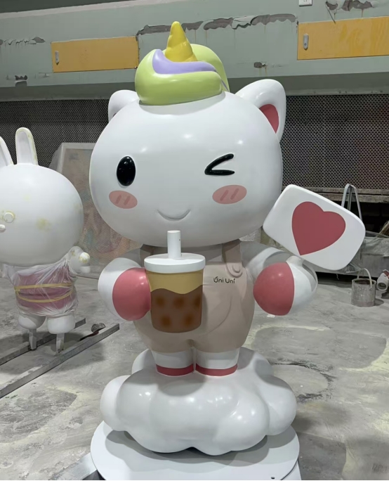 玻璃钢独角兽IP雕塑 | 上海网红奶茶店定制装置