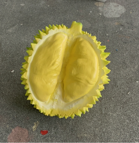 玻璃钢仿真榴莲造型雕塑 | 海南三亚热带水果主题市集定制项目